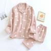 Japanische Herbst- und Winter-Langarmhose im neuen Stil, Luftbaumwolle aus reiner Baumwolle, warme Damenpyjamas, Home-Service-Nachtwäsche