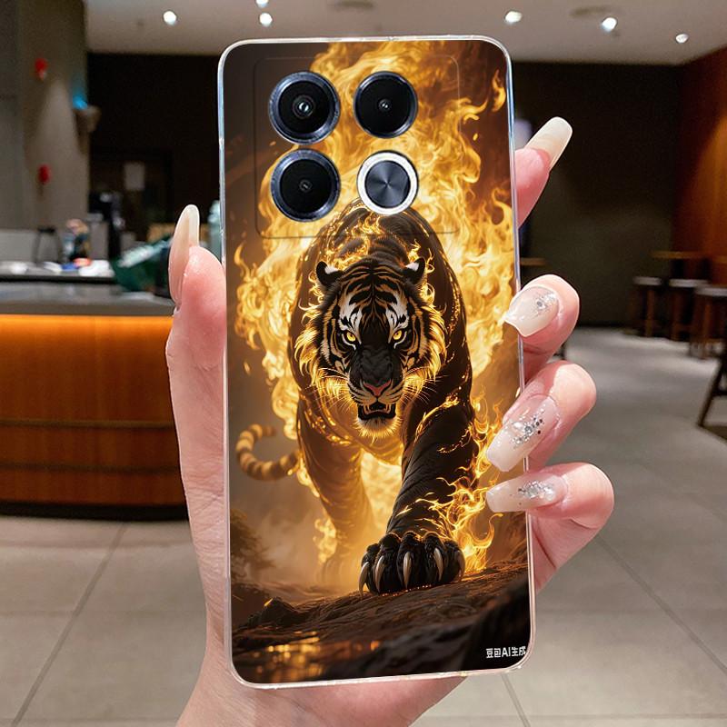 Unique Design Pattern Phone Case For Infinix Note 40 5G/X6851/X6852 Shockproof Soft Casing Soft TPU Transparent Back Cover