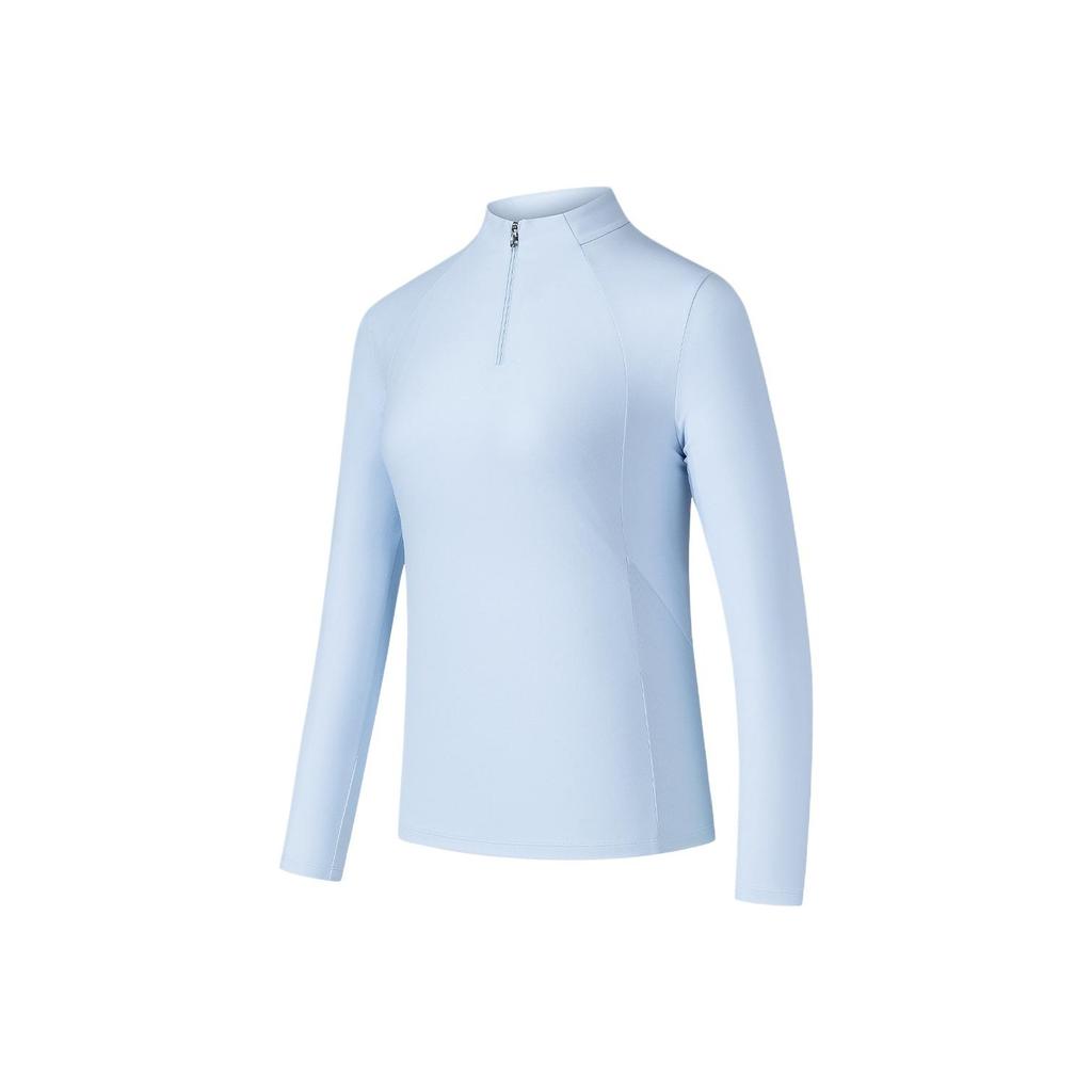 Anta Champion All-Weather Series Solid Color Simple Stand Collar Comfortable Versatile Fashion Long Sleeve Knit Top Women Tops 162540401-2