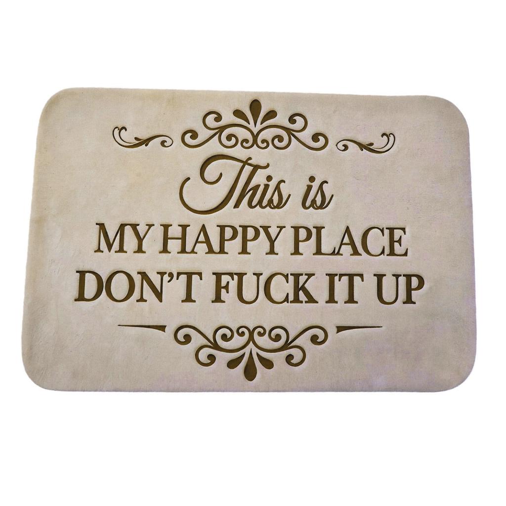 Funny Rug Non Slip Soft Door Mat Water Absorbent Vintage for Indoor Outdoor Home Entryway Porch Decor Khaki