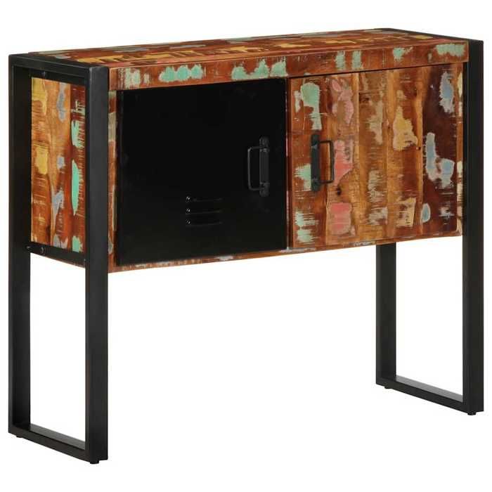 VidaXL Armoire console multicolore 90x35x75cm bois massif récupération, table, table d'appoint, table de couloir, table 4013572