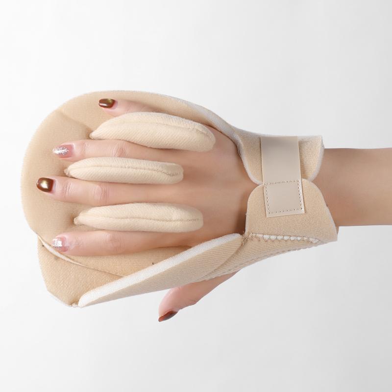 Padded Finger Separator Glove Pressure Relief Hand Contracture Pad Adjustable Palm Protector Ergonomic Fit For Elderly