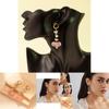 Elegant Pink Heart Shaped Earrings With Imitation Pearls Long Dangle Earrings For Women