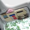 Sunshade Storage Bag Pu Leather Multi-Pocket Net Zipper Car Sun Visor Organizer Sunglasses Holder For Car Interior Accessories