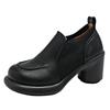 Chunky Women Ankle Boots Leather High Heels Fashion Shoes Winter 2024 Trend Designer Elegant Pumps New Gladiator Botas De Mujer