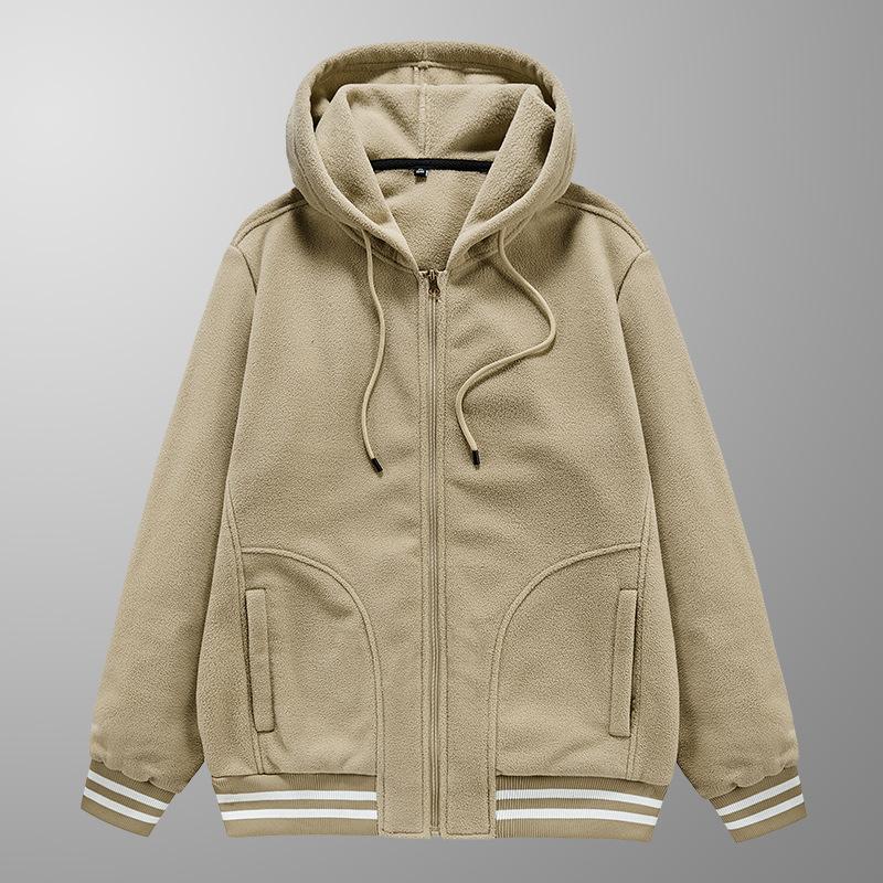 Men'S Outdoor Sports Fleece Cardigan Sweater Fleece Jacket Men'S Spring And Autumn Jacket Trend