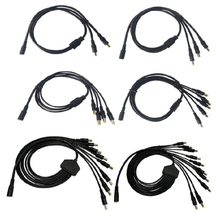 Power Splitter Cable 5.5mmx2.5mm Female Plug to 2/3/4/5/8/10 Male Splitter