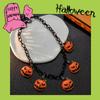 Gothic Halloween Necklace Cosplay Pumpkin Ghost Pendant Collarbone Chain DIY Necklace Girl Neck Chain for Party Prom Halloween