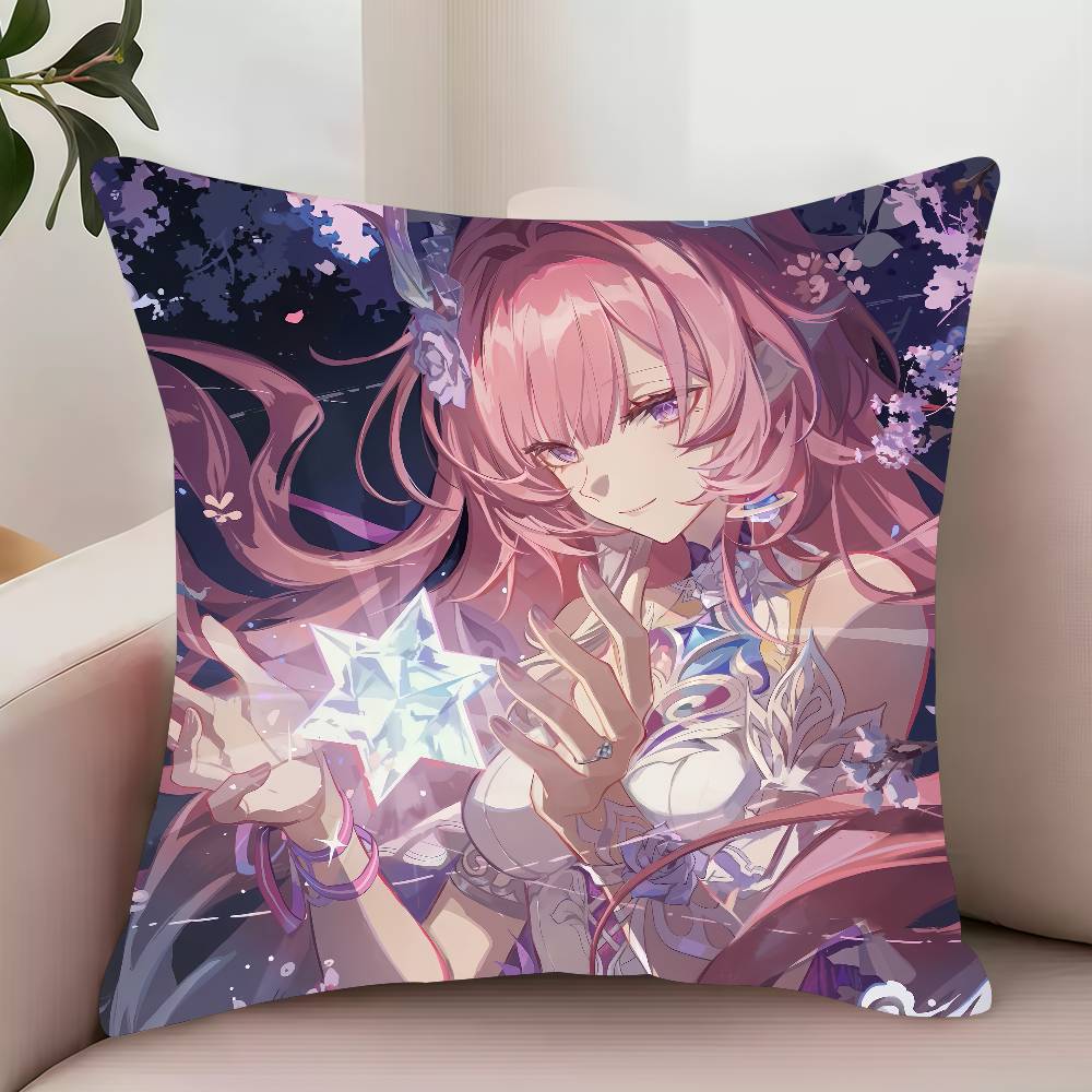 Honkai Star Cyrene Pillow Case Decor Protective Covers Comfortable Soft for Sofa Living Room Home Office