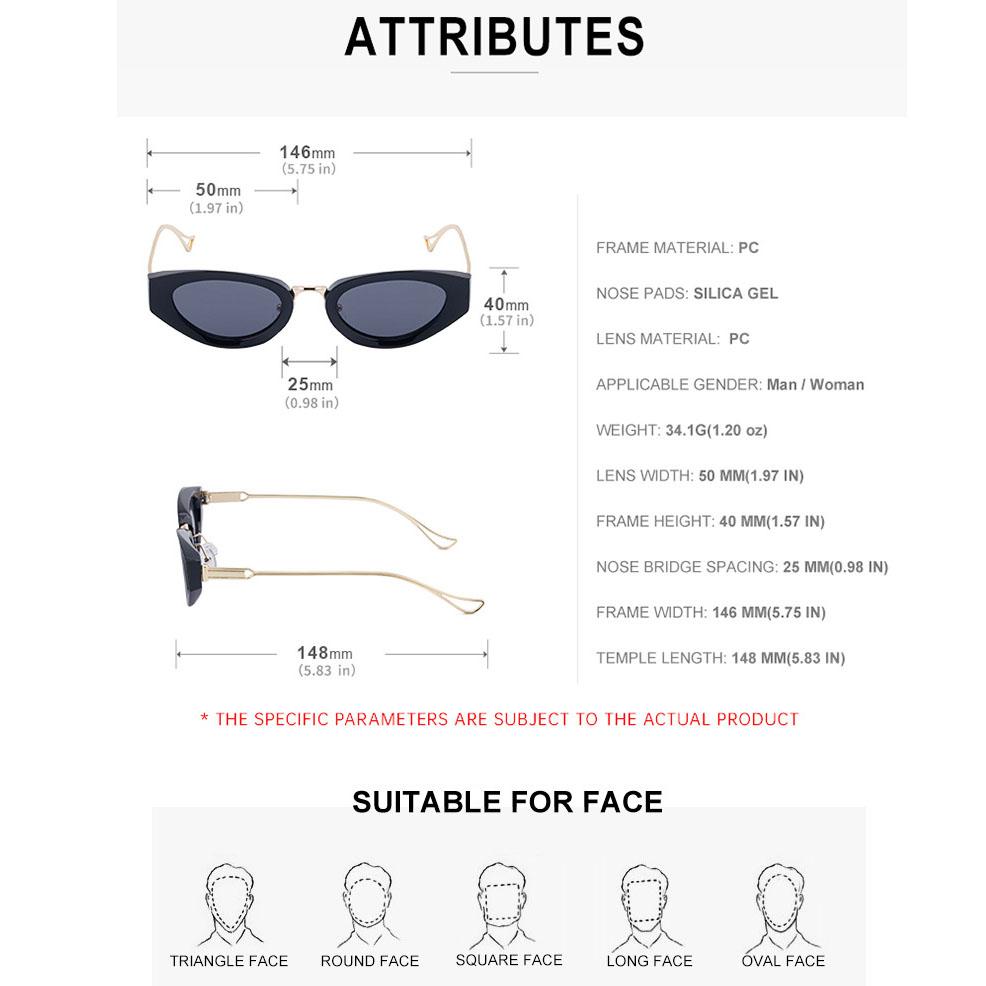 Vintage  Cat Eye Sunglasses Women For Men Luxury Brand Designer Sun Glasses Metal Punk Popular Outdoor Driving Shades Uv400
