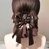 Lace Decorated Hair Accessories Bowknot Flower Decor Mesh Bag Hair