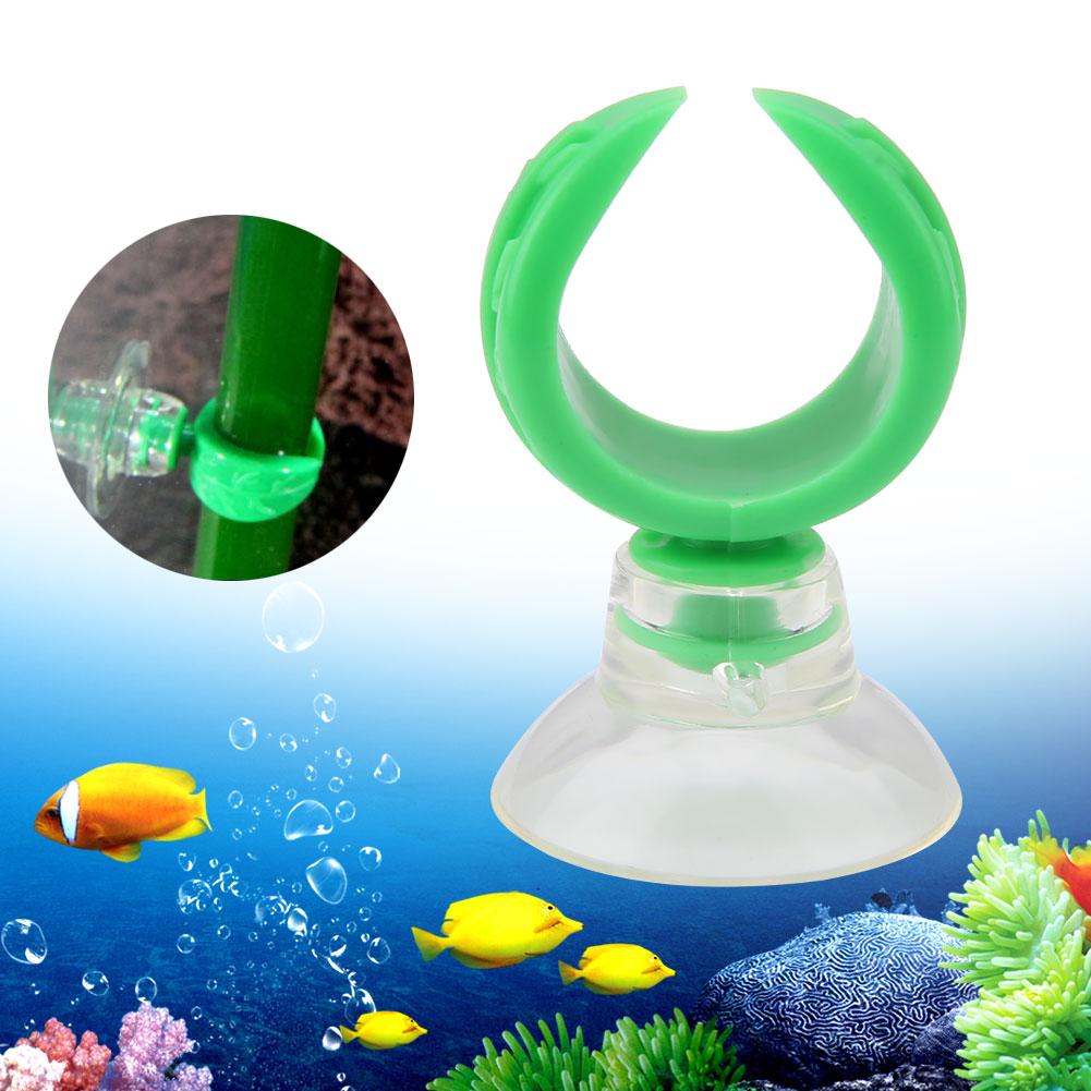 Aquarium Fish Tank Suction Cup Clips Airline Tube Holders Clamps(Green Inner Dia 17.6mm)