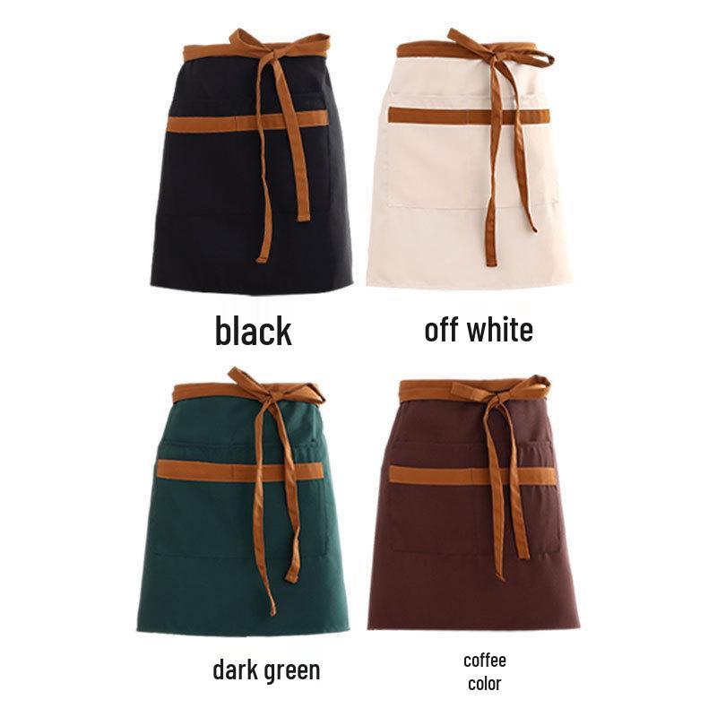 Short Waist Apron for Kitchen & Restaurant – Hand-Wipe Design