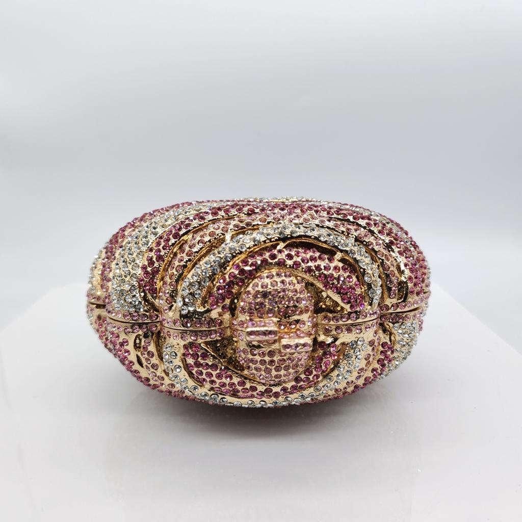 Nouveau Sac de Soirée Pochette Cristal Glace Diamant Rose/Or/Champagne Fête Mariage Sacs à Main Dame Formel Mariage Sacs à Main et Sacs