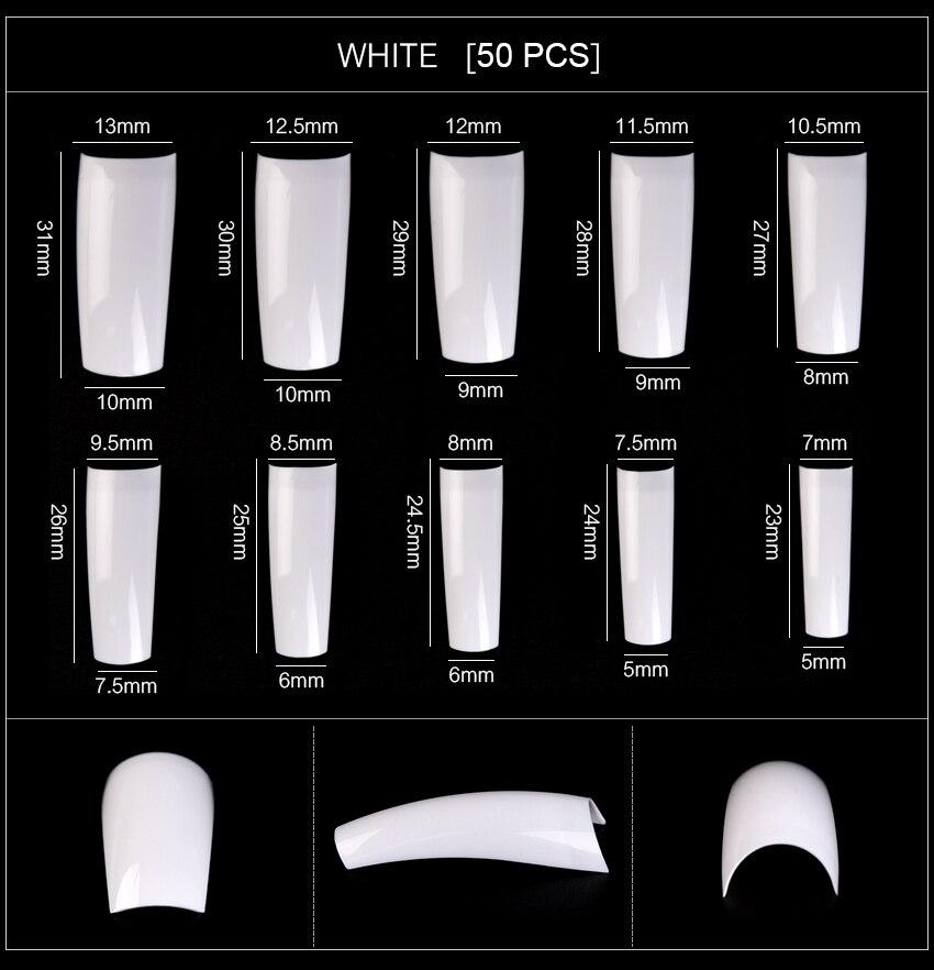 kads 500pcs French Acrylic Nail Tips 3 Colors/Box Fake Nails Clear Half Cover Artificial False Nails Half Tips Box DIY Nail Art