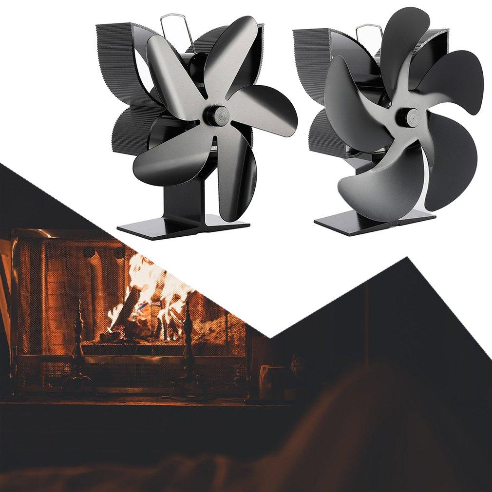Five Blades Fireplace Heating Fan Efficient Air Heater Low Noise Fan Environmental Thermal Power Fireplace Heater Dropshipping