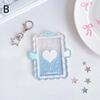 1Pcs Cute Acrylic Kpop Pocard Holder Angel Wing Design Star Keychain For Fans Po Collection Id Card Display Bag Pendant