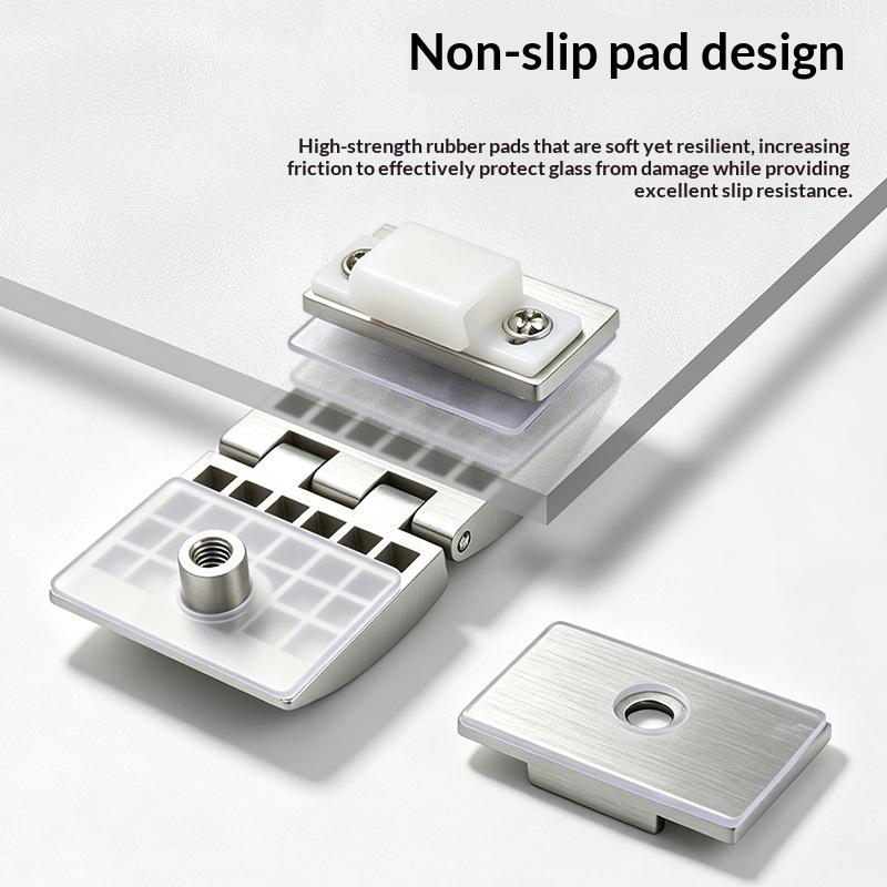 1 Piece Glass Door Hinge Half Cover Intemal Or Extemal Black Display Wine Cabinet Bathroom Storage Cabinet Clamp Hinge Need Hole