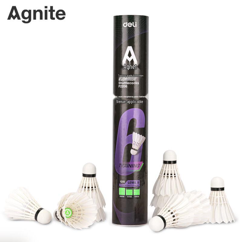 Deli Anagnet F2206 White Badminton Shuttlecocks (12-Count)