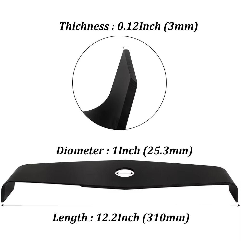 Cortadora de césped engrosada de 2T, de superficie lisa y de acero endurecido, práctica máquina desbrozadora negra.