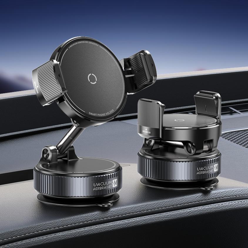 Desktop Telescopic Clip Vacuum Phone Holder Vacuum Suction for iPhone 17-12 Samsung for Car Windshield/Display Screen/Console