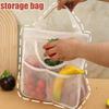 Large Capacity Vegetable Storage Bag Hollow Widen Handle Underwear Socks Hanging Bag Breathable Reusable Kitchen Mesh Bag Home