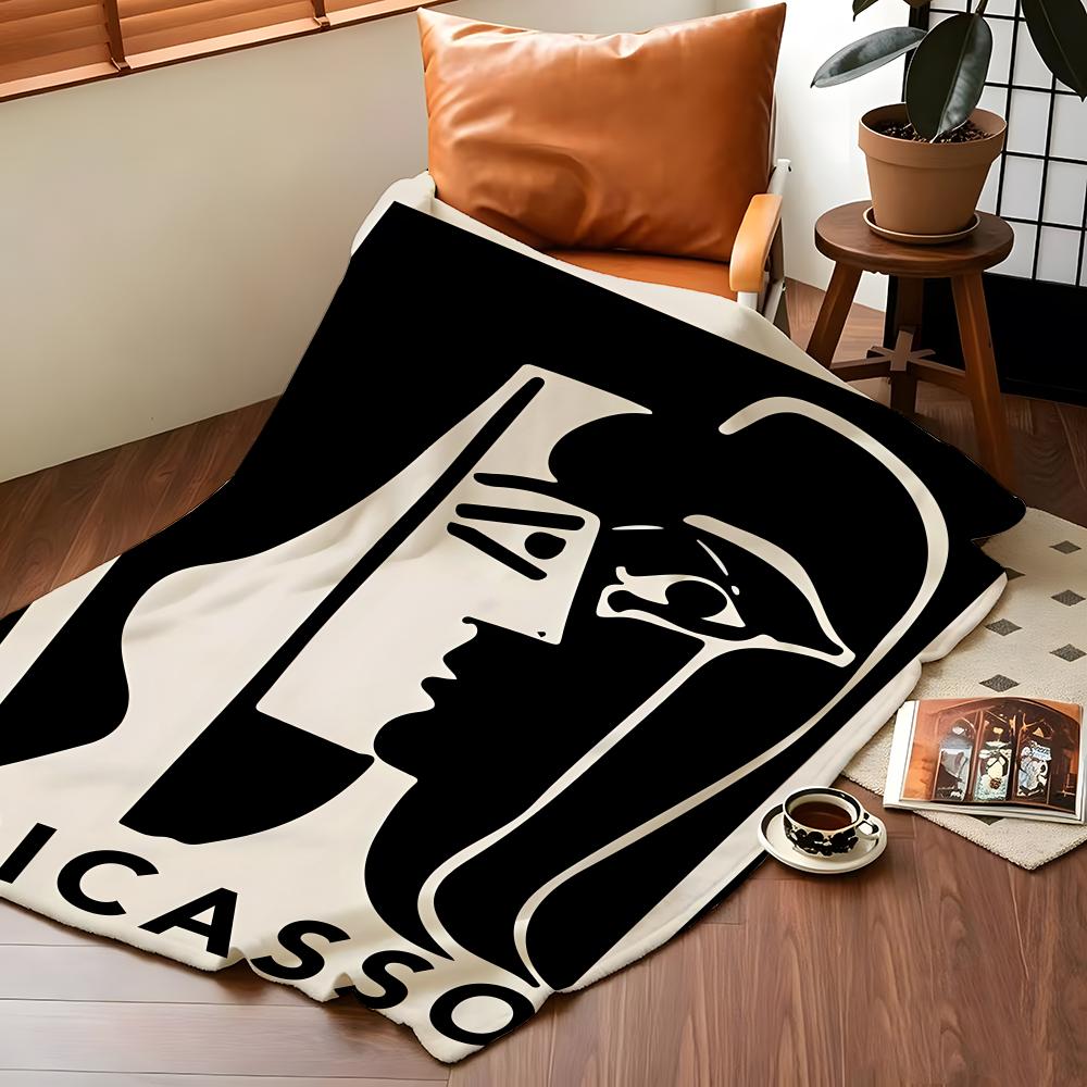 Artist P-Pablo P-Picasso Throw Flannel Cozy Print Blanket, Portable, Durable Machine Washable cute Cool