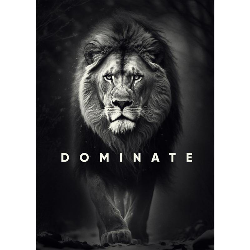 Animal Motivation Poster Panther Lion Motivational Canvas Posters Prints Canvas Painting Focus Conquer Fearless Mural Wall Decor