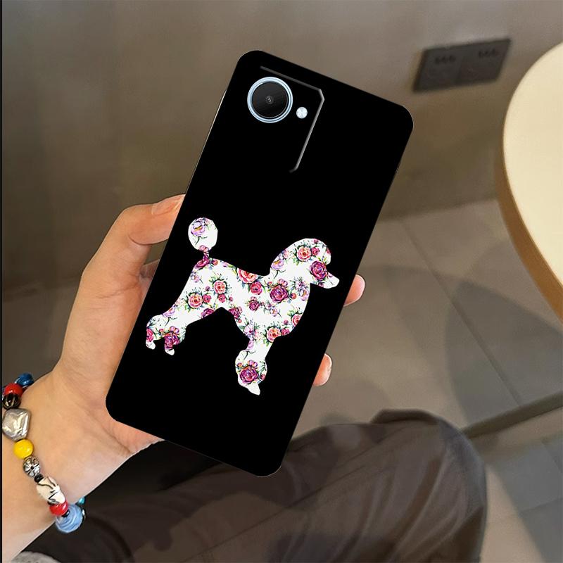 Pudel Hunde Hülle Für Realme C53 C55 C51 C25 C63 C61 C65 C67 C71 C75 GT6 GT7 Pro 11 12 13 14 15 Pro Plus