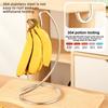 Portable Stainless Steel Banana Holder With Hooks For Kitchen Counter And Office Desk Use