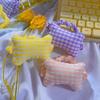 4Pcs/Set Ergonomic Mouse Wrist Rest Pad Comfortable Plaid Wrist Support Cushion Cute Creative Keyboard Hand Pillow Computer
