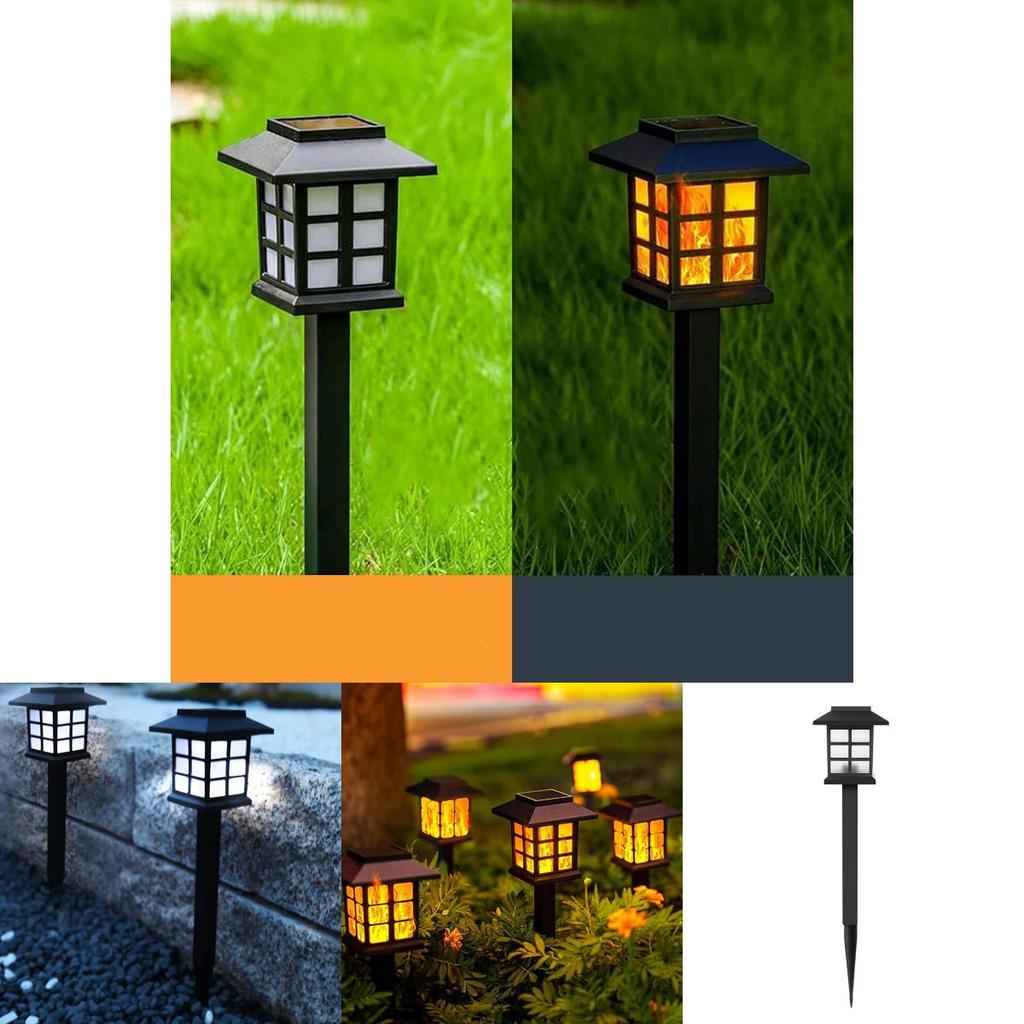 Vintage Solar Powered Garden Lamp With Warm Light For Patio And Pathway Lighting