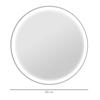 Round Bathroom Mirror with LED Lights, Wall Mount Dimmable Makeup Mirror with 3 Temperature Colours, Defogging Film and Memory Function, Frameless