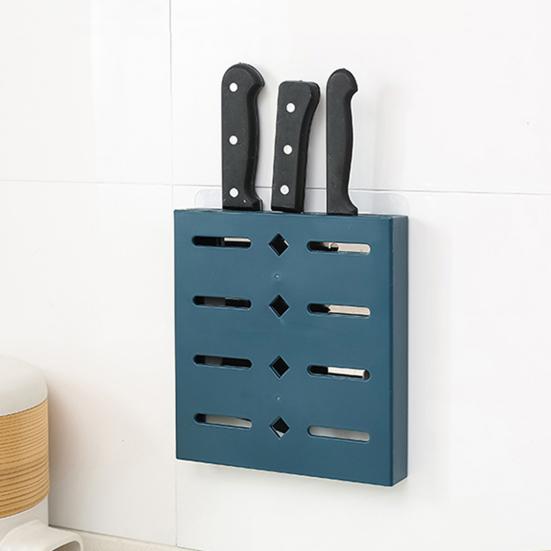 Easy Installation Home Supplies Convenient Wear-resistant Adhesive Drain Knife Holder Knife Storage Shelf