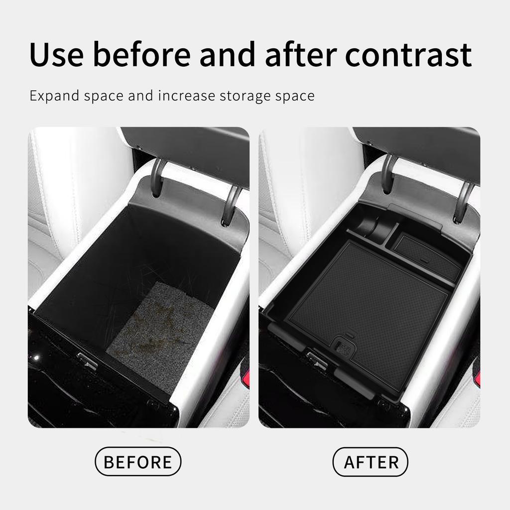 for Hyundai Tucson 2025 Car Armrest Storage Box Accessories Center Console Storage Organizer(Only Fit With Gear Shift Version)