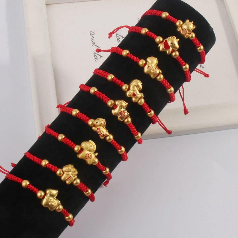 2026 2026 Pferdejahr Glückspferd Rotes Seil Chinesischer Stil Glücksarmband Pferdejahr Armband Mädchen