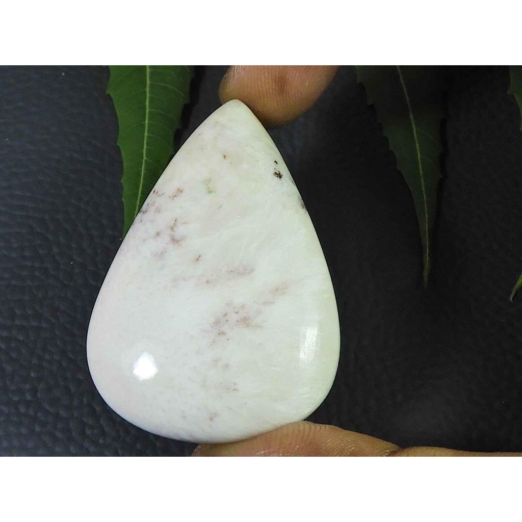 Natural Pink Scolocite Pear Shape Cabcohon Loose Gemstone 91Cts. 33X47X09MM SK-3530