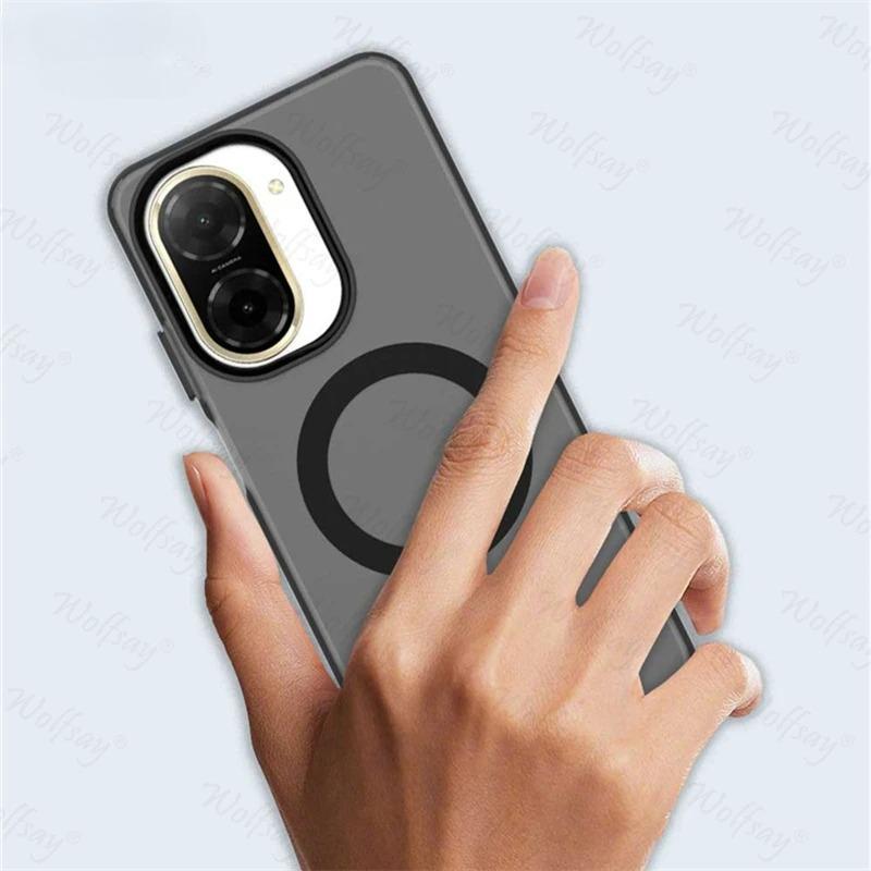 Transparent Case For Xiaomi Poco C71 Case Poco C71 Magnetic Adsorption Wireless Charge Back Cover For Poco C71 Case 6.88 inch