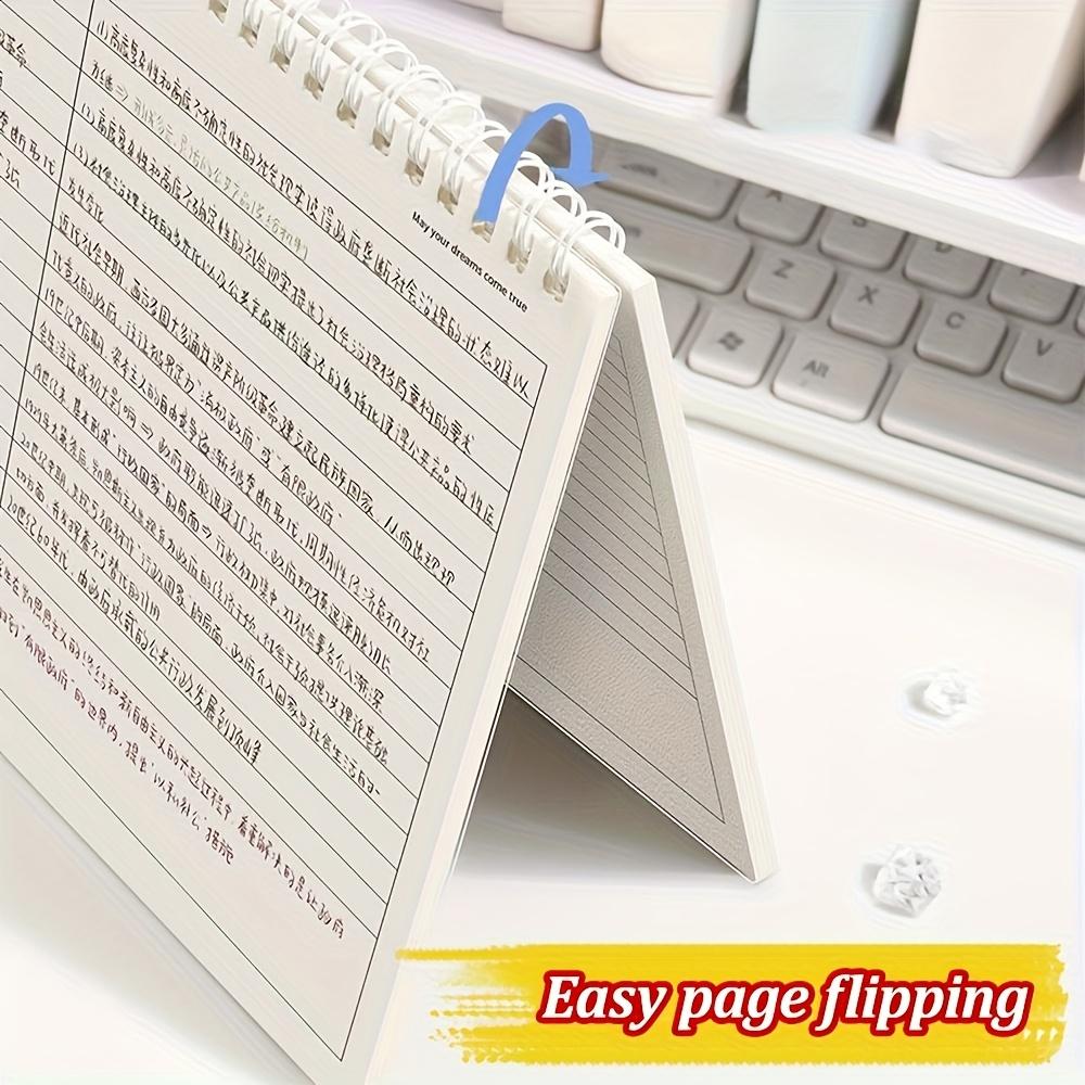 B5 Top Spiral Notebook Thickened Grid Lined Journal Student Sectioned Study Note Book for Exam Preparation