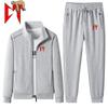 Tute da Ginnastica da Uomo in Cotone Stampato Uomo Primavera Autunno Giacca+Pantaloni della Tuta Set da 2 Pezzi Uomo Homme Tuta da Corsa Fitness Abbigliamento Esterno Tuta