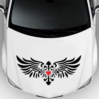 Adesivi per auto anteriori creativi Adesivi per modifica auto Adesivi per cofano decorativi in rilievo con cuore d'amore Adesivo per cofano personalità