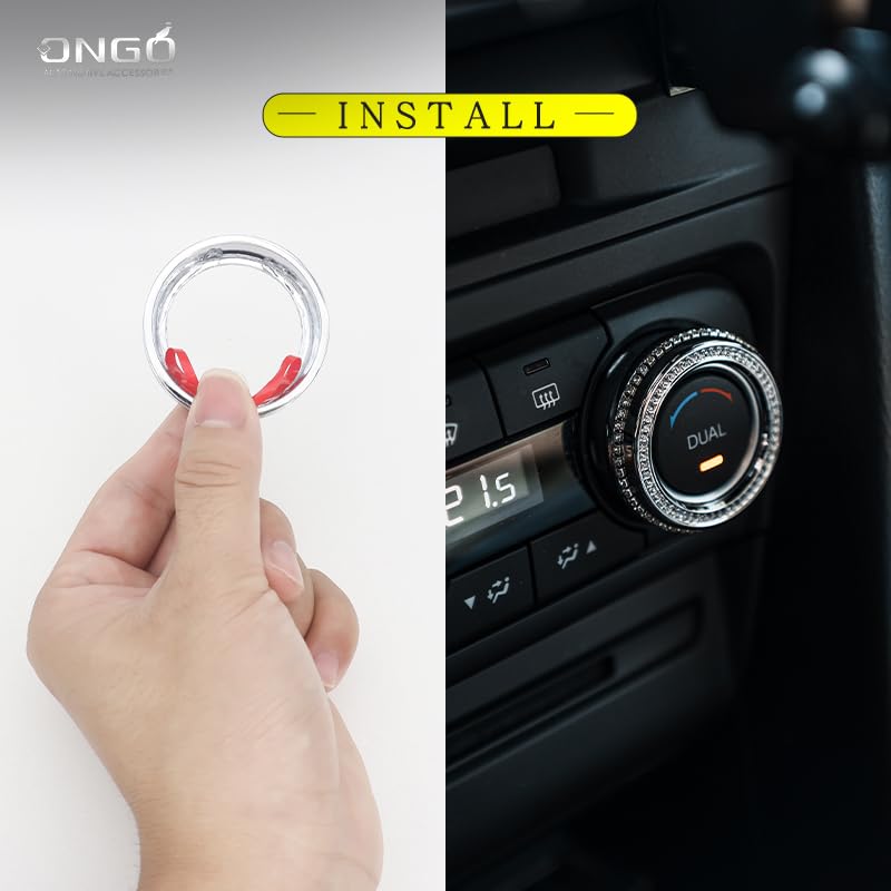 ONGOXD Mazda CX-5/CX-8/MX-5/2 6 Exclusive Start Switch Ring Diamond Crystal Decoration Plate Interior Parts