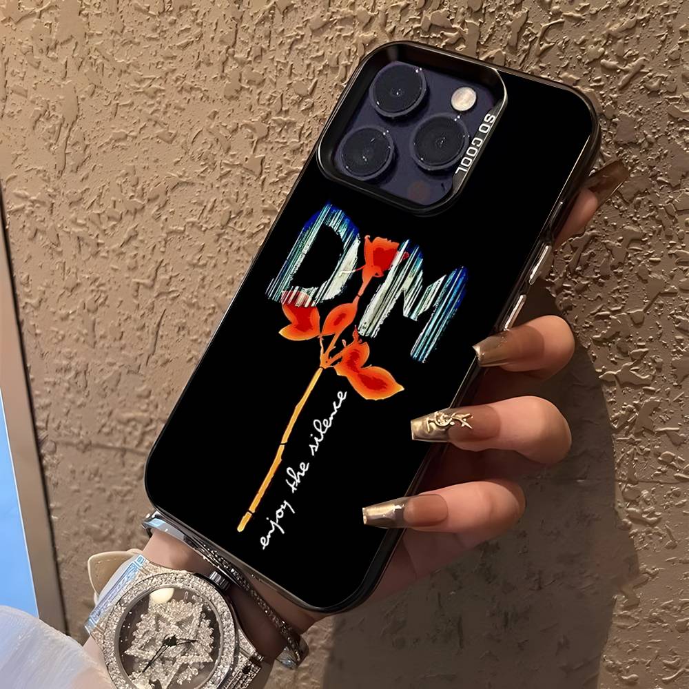Band D-Depeche ModeS Black Matte Shockproof CoverPhone Case For iPhone 17,16,15,14,13,12,11,Pro,XS,Max,Plus,Mini,SE4,E iPhoneX