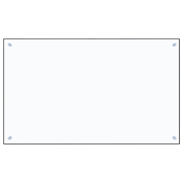 VidaXL Crédence de Cuisine, Transparent, 100x60 cm, Verre Trempé, Résistant à la Chaleur et aux Rayures, Panneau Mural, 249477