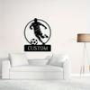 Personalized Footballer Iron Wall Sculpture - Custom Metal Art, Power-Free, for Home & Office Decor, Teens & Adults.