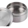 Reusable Coffee Capsules, Stainless Steel Delta Q Espresso Pods Foil Lids For Delta Q Coffee Pods Coffee Pod With Spoon Brush Fit For Q Ndiq7323