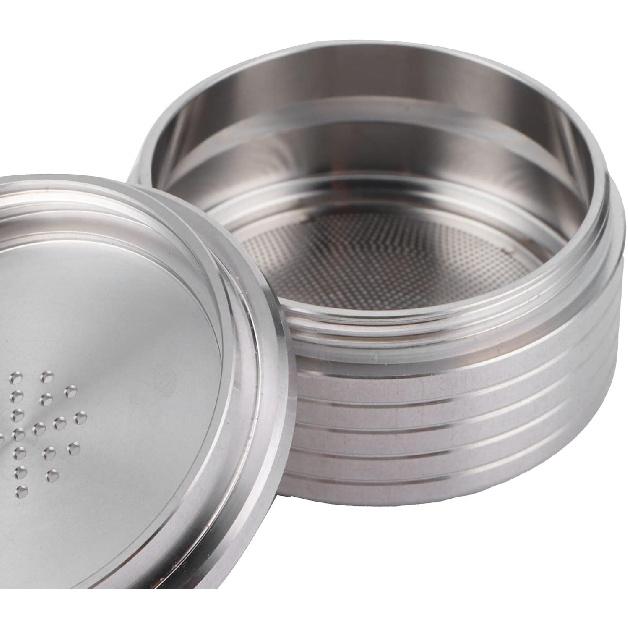 Reusable Coffee Capsules, Stainless Steel Delta Q Espresso Pods Foil Lids For Delta Q Coffee Pods Coffee Pod With Spoon Brush Fit For Q Ndiq7323