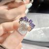 Lucky Star Y2K Star Purple Zir*****Pen Ring Niche Design Index Finger Ring Light Luxury Ring Woman