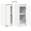 Sideboard In White 29.5 X 34 X 76 Cm Engineered Wood