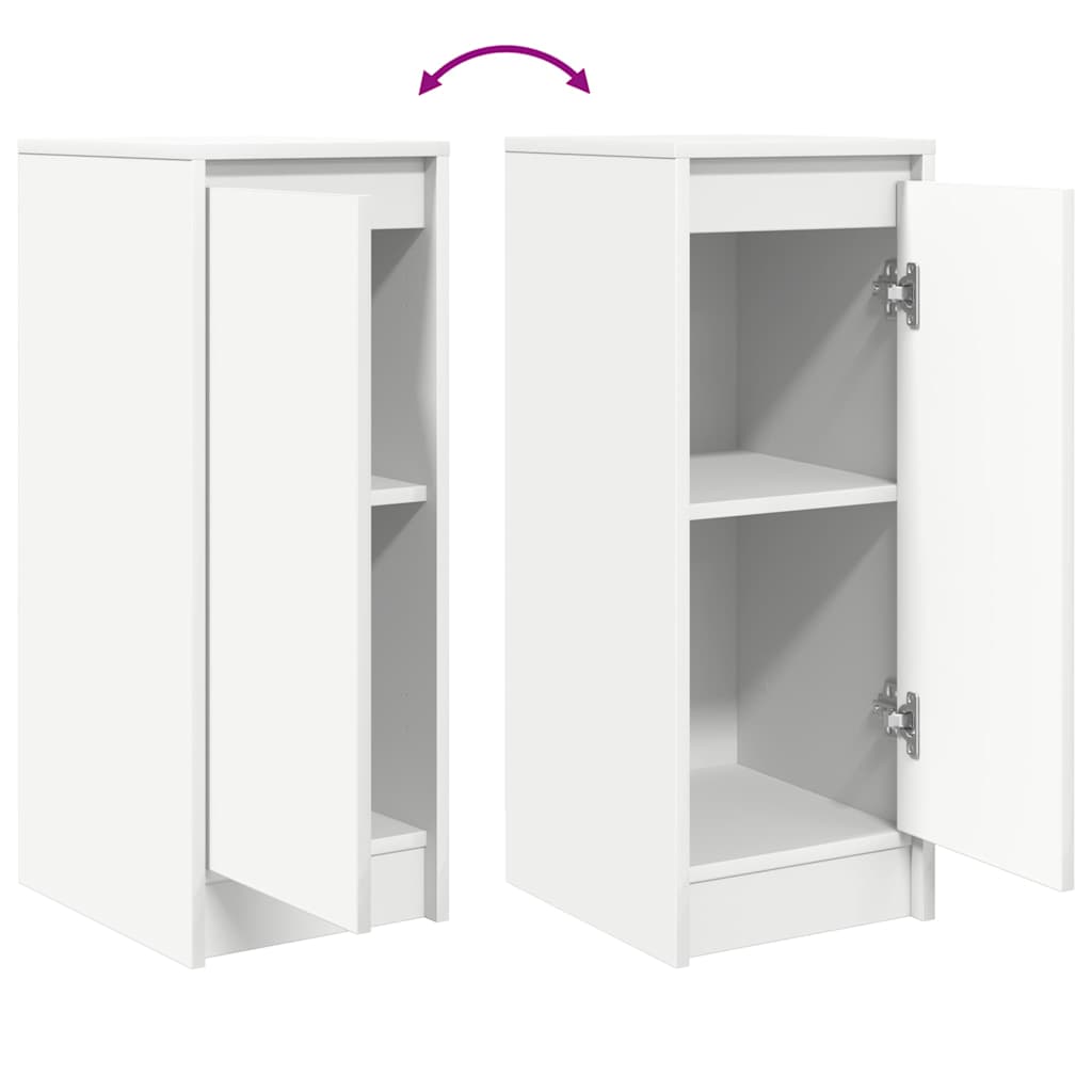 Sideboard In White 29.5 X 34 X 76 Cm Engineered Wood